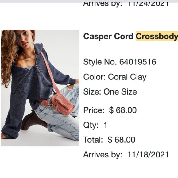 Free People Pink Crossbody Bag - Picture 3 of 7